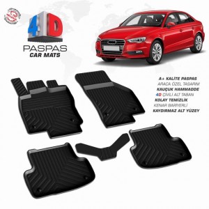 Audi A3 8v 4D Havuzlu Paspas 2012-2020 , Audi A3 8v 4D Havuzlu Paspas 2012-2020 ,