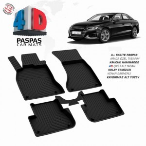 Audi A4 B9 4D Havuzlu Paspas 2019 ve sonrası Audi A4 B9 4D Havuzlu Paspas 2019 ve sonrası