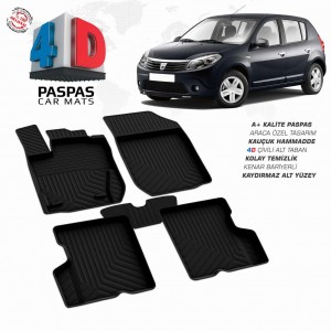 Dacia  Sandero 1  4D Havuzlu Paspas  2007-2013                                