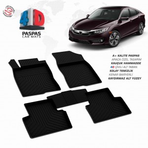 Honda Civic 10 FC5 4D Havuzlu Paspas  2016-2021