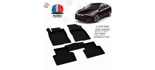 Honda Civic 10 FC5 4D Havuzlu Paspas  2016-2021