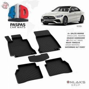 Mercedes C Serisi W206 4D Havuzlu Paspas 2022 ve Sonrası A+Kalite