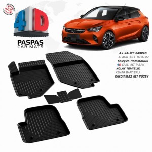 Opel Corsa F 4D Havuzlu Paspas 2019 ve Sonrası Opel Corsa F 4D Havuzlu Paspas 2019 ve Sonrası