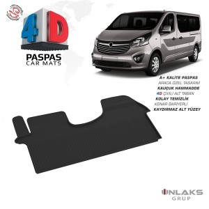 Opel Vivaro A-B 4D Havuzlu Paspas 2001-2018 Opel Vivaro A-B 4D Havuzlu Paspas 2001-2018