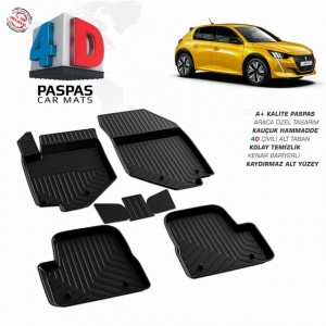 Peugeot 208 4D Havuzlu Paspas 2019-