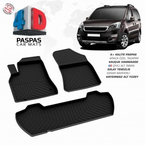 Peugeot Partner Tepee 4D Havuzlu Paspas 2008-2018