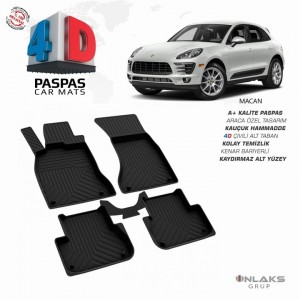 Porsche  Macan  4D Havuzlu Paspas  2018 ve Üzeri  A+Kalite