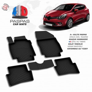 Renault Clio 4 HB 4D Havuzlu Paspas 2012-2019 Renault Clio 4 HB 4D Havuzlu Paspas 2012-2019