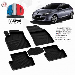 Renault Megane 3 4D Havuzlu Paspas 2008-2016 Renault Megane 3 4D Havuzlu Paspas 2008-2016