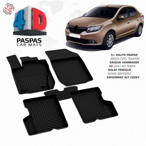 Renault Symbol 3 4D Havuzlu Paspas 2013-