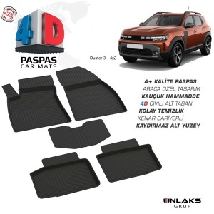 Renault Duster 3 4x2 (hibrit-lpg) 4D Havuzlu Paspas 2024- Renault Duster 3 4x2 (hibrit-lpg) 4D Havuzlu Paspas 2024-