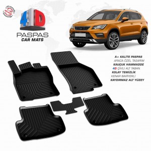 Seat Ateca 4D Havuzlu Paspas 2016-2023 Seat Ateca 4D Havuzlu Paspas 2016-2023