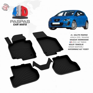 Seat Leon 2 4D Havuzlu Paspas 2006-2012 Arası Seat Leon 2 4D Havuzlu Paspas 2006-2012 Arası