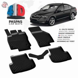 Skoda Octavia 3 A7 4D Havuzlu Paspas 2013-2019 Skoda Octavia 3 A7 4D Havuzlu Paspas 2013-2019
