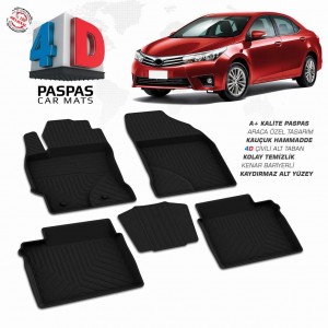 Toyota Corolla 11 4D Havuzlu Paspas 2013-2018 Toyota Corolla 11 4D Havuzlu Paspas 2013-2018