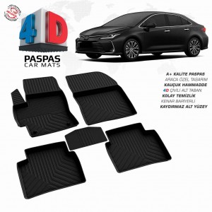 Toyota Corolla 12 4D Havuzlu Paspas 2019- Toyota Corolla 12 4D Havuzlu Paspas 2019-