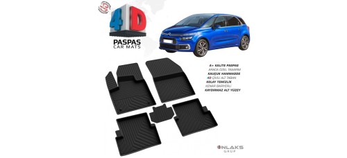 Citroen C4 Picasso  4D Havuzlu Paspas 2013-2016