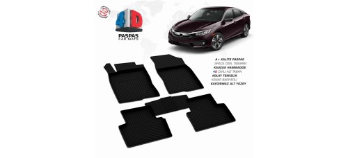 Honda, Civic 10, FC5, 4D Havuzlu Paspas, 2016-2020