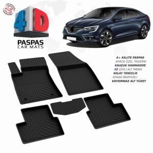 Renault Megane 4 4D Havuzlu Paspas 2016-