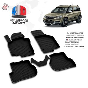 Skoda Yeti 4D Havuzlu Paspas 2009-2017